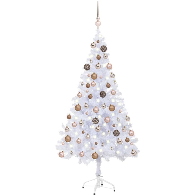 

Set medio árbol de Navidad artificial LED bola 230 ramas 120cm - Youthup