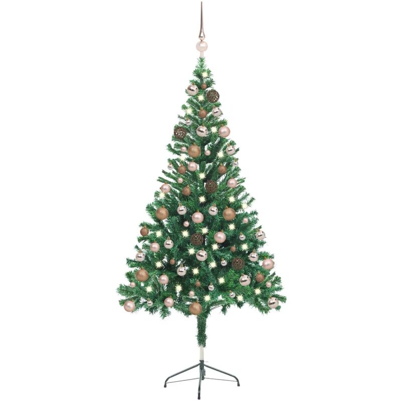 

Set medio árbol de Navidad artificial LED bola 380 ramas 150cm - Youthup