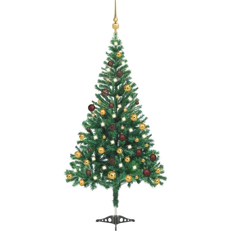 

Set medio árbol de Navidad artificial LED bola 564 ramas 180cm - Youthup