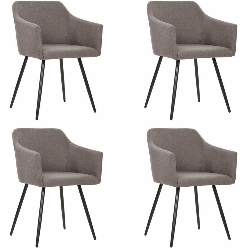 

Silla de comedor 4 unidades de tela gris taupe - Gris Topo - Youthup