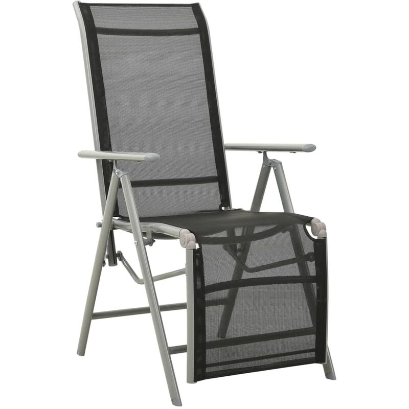 

Silla de jardín reclinable textileno aluminio plateado - Plateado - Youthup