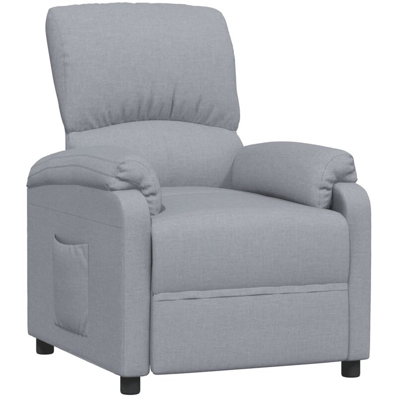 

Silla reclinable de tela gris claro - Gris - Youthup