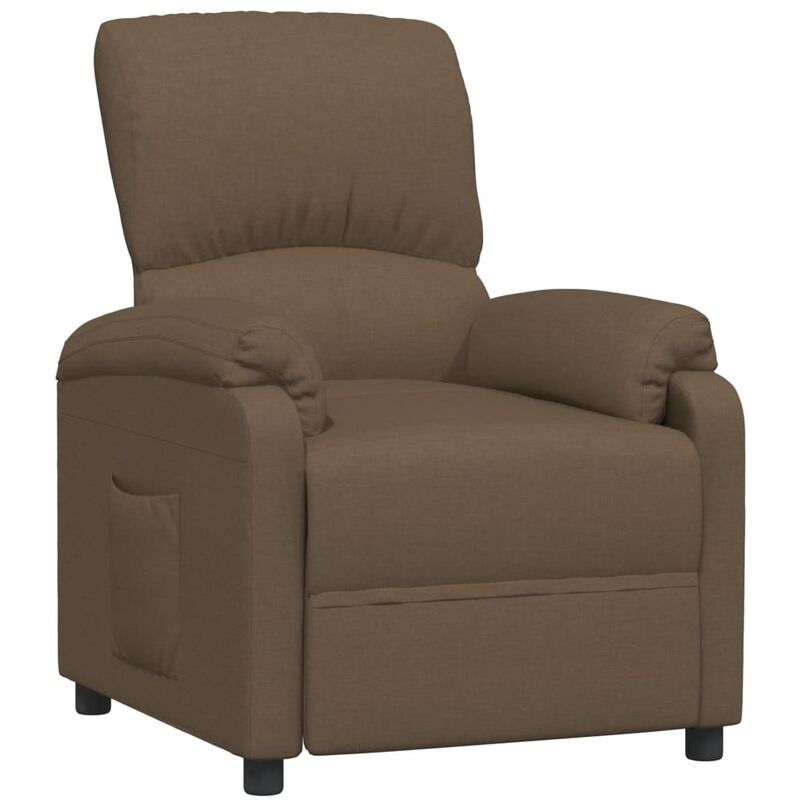 

Silla reclinable de tela marrón - Marrón - Youthup
