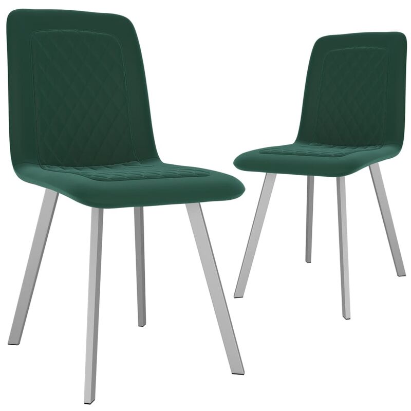 

Sillas comedor 2 unidades de terciopelo verde - Verde - Youthup