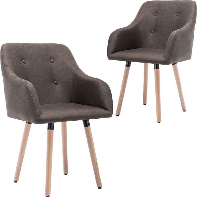 

Sillas de comedor 2 unidades tela gris taupe - Gris Topo - Youthup