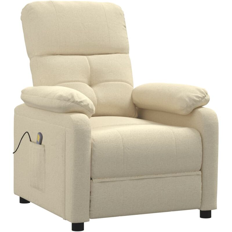

Sillón de masaje reclinable de tela color crema - Crema - Youthup