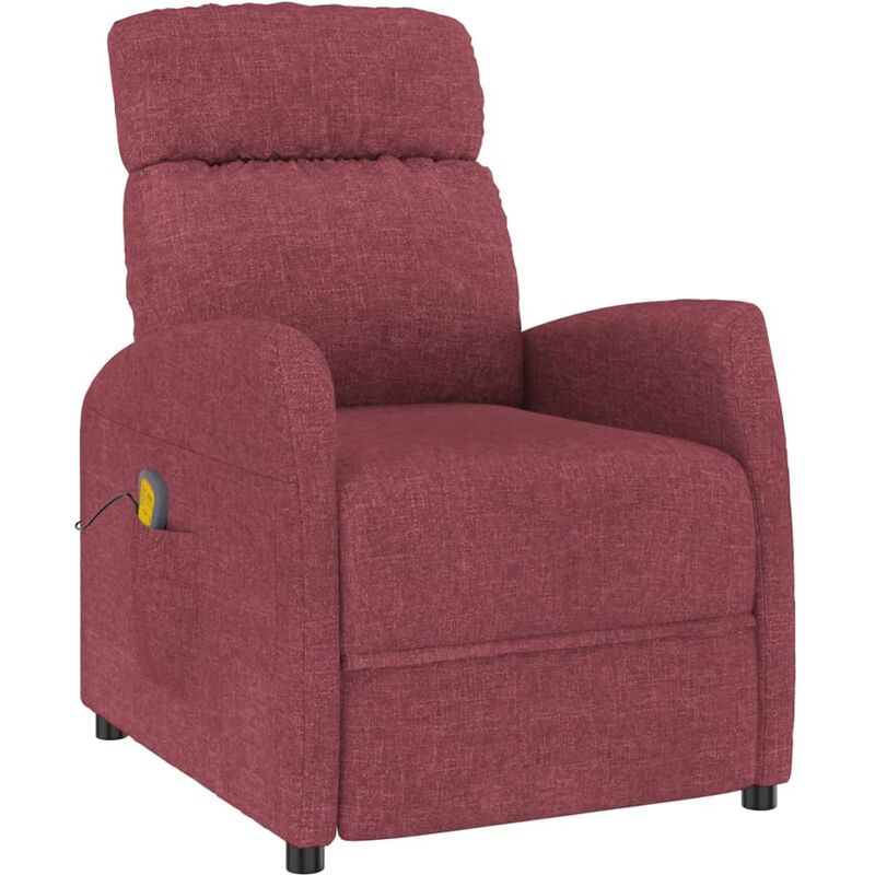 

YOUTHUP Sillón de masaje reclinable de tela color vino tinto - Rojo