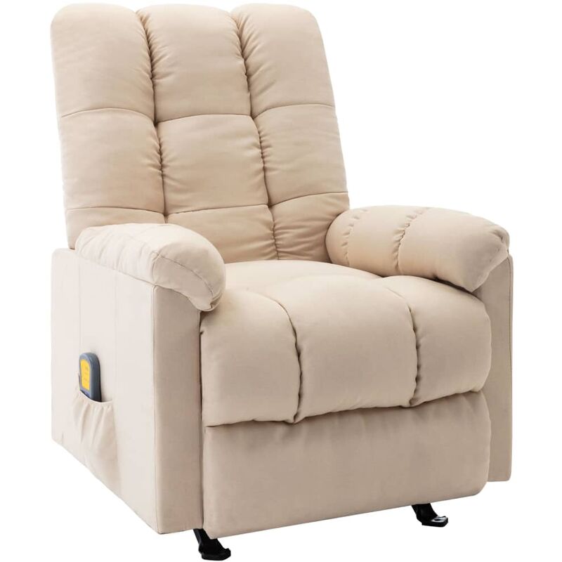 

Sillón de masaje reclinable de tela crema - Youthup