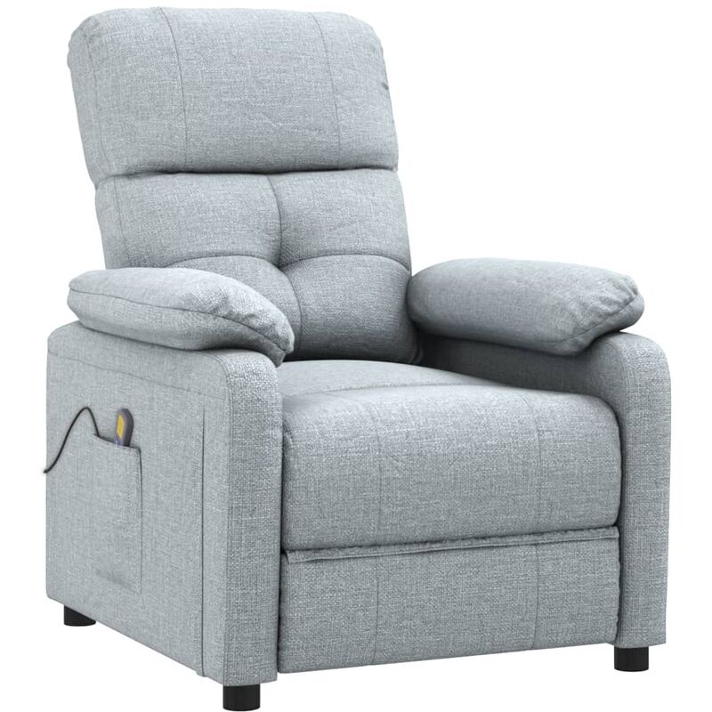 

Sillón de masaje reclinable de tela gris claro - Gris - Youthup