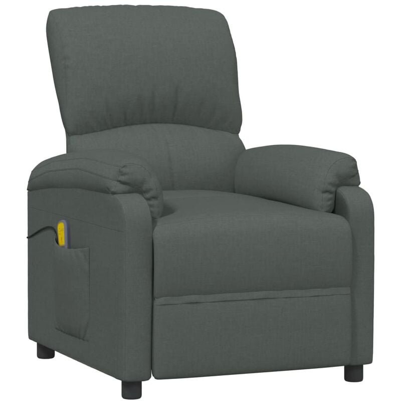 

Sillón de masaje reclinable de tela gris oscuro - Gris - Youthup
