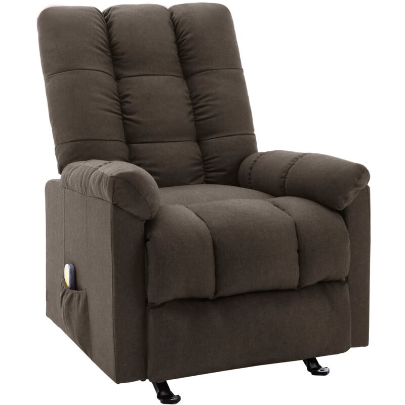

Sillón de masaje reclinable de tela marrón oscuro - Youthup