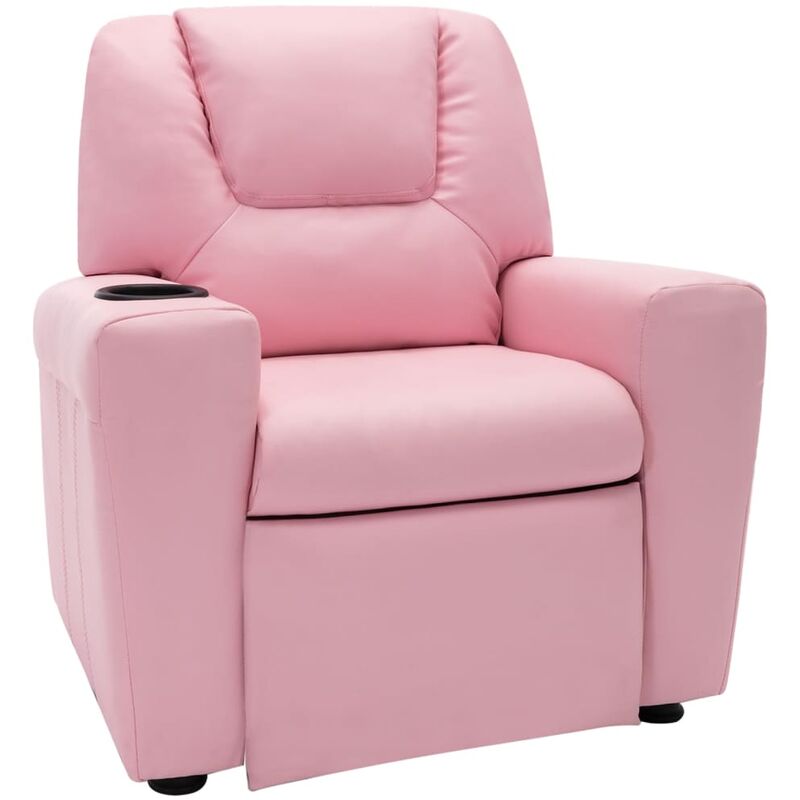 

Sillón infantil reclinable cuero sintético rosa - Rosa - Youthup