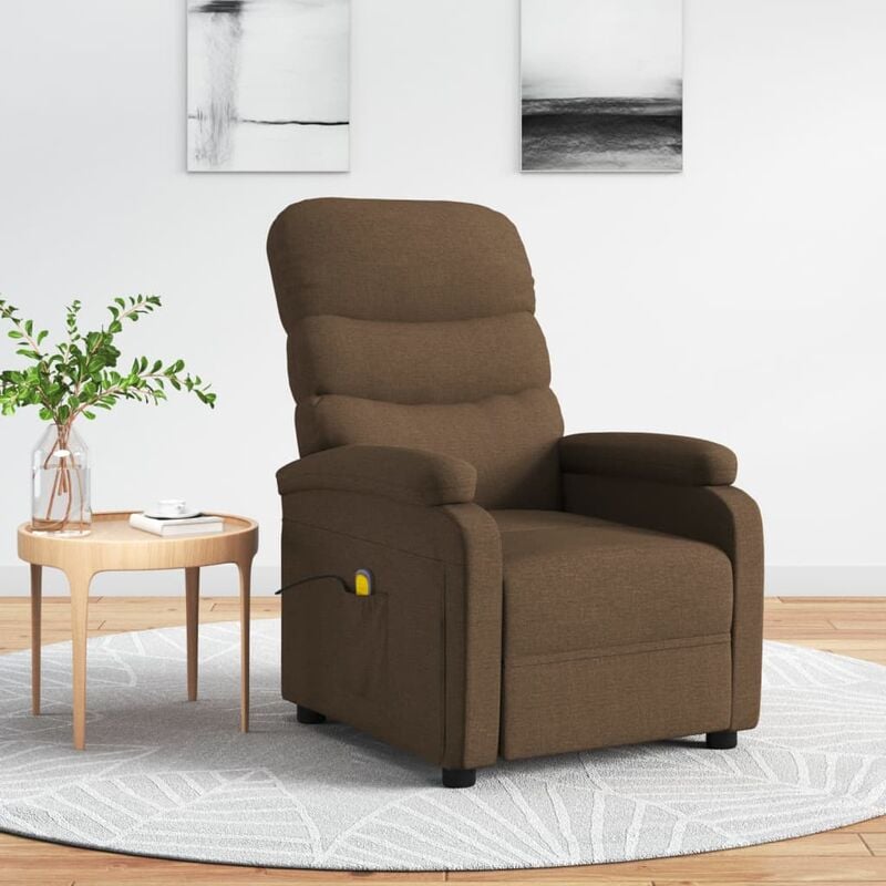 

Sillón reclinable de masaje de tela marrón - Marrón - Youthup