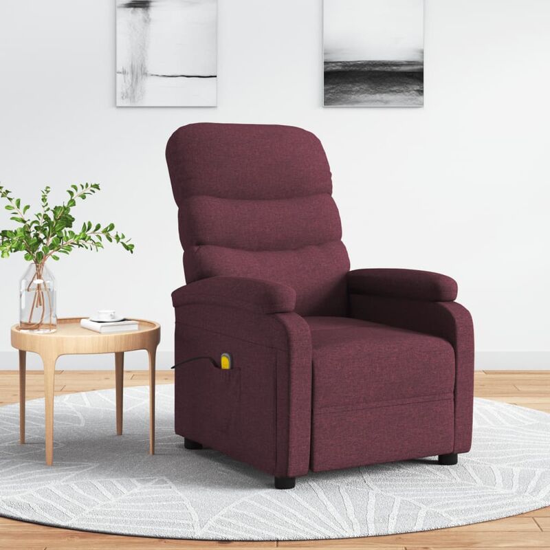 

Sillón reclinable de masaje de tela morado - Púrpura - Youthup