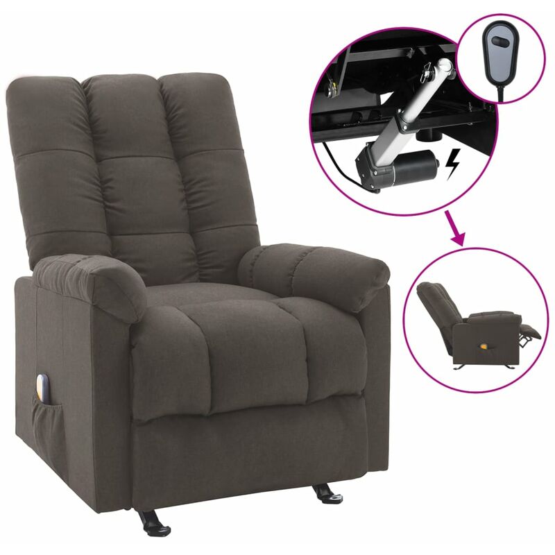 

YOUTHUP Sillón reclinable de masaje eléctrico gris taupe - Gris Topo