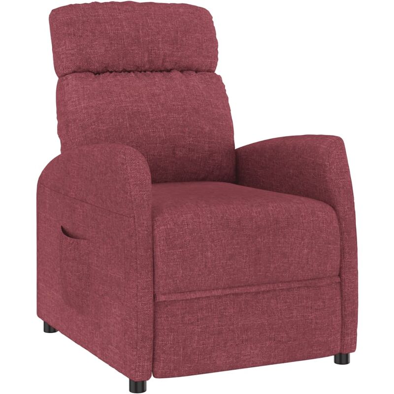 

Sillón reclinable de tela color vino tinto - Rojo - Youthup