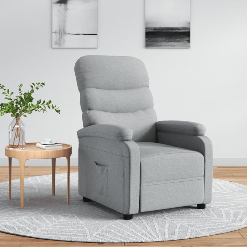 

Sillón reclinable de tela gris claro - Gris - Youthup