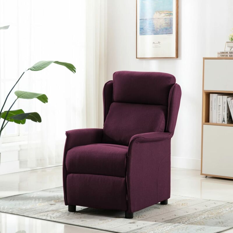 

Sillón reclinable de tela morado - Púrpura - Youthup