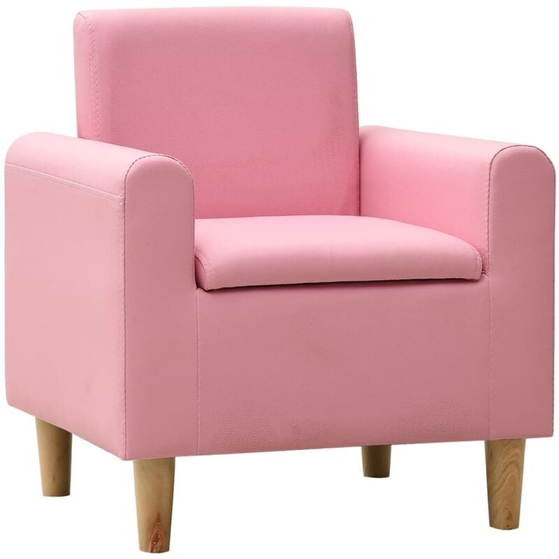 

Sofá infantil de cuero sintético rosa - Rosa - Youthup