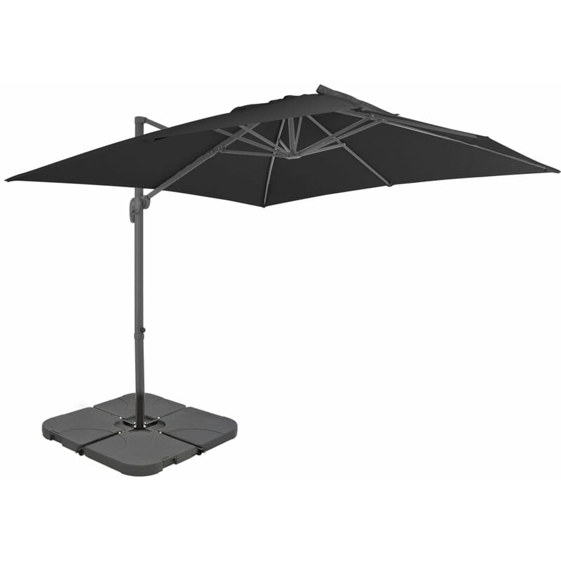 

Sombrilla de jardín con base portátil gris antracita - Gris - Youthup