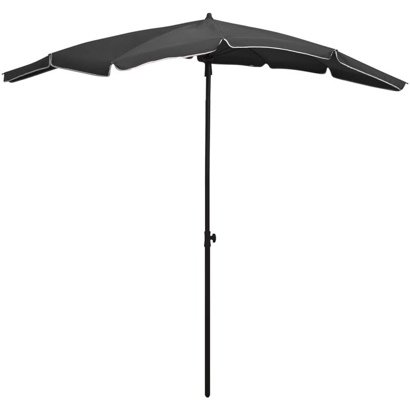 

YOUTHUP Sombrilla de jardín con palo gris antracita 200x130 cm - Antracita