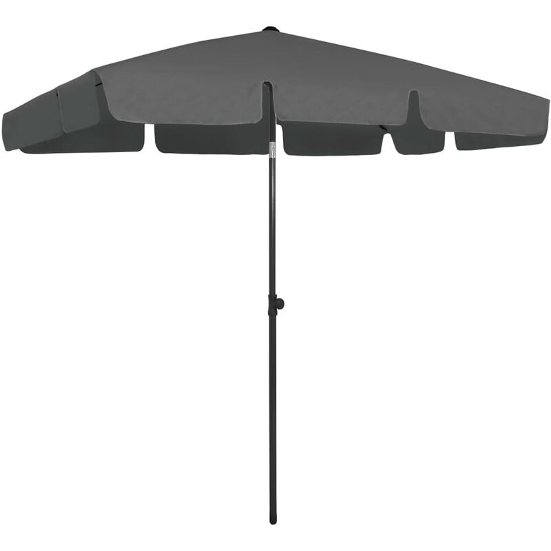 

Sombrilla de playa gris antracita 200x125 cm - Antracita - Youthup