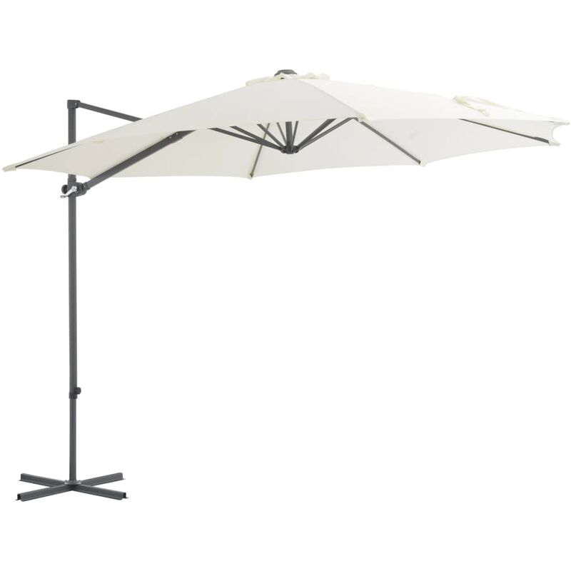 

YOUTHUP Sombrilla voladiza con poste de acero arena 300 cm - Beige