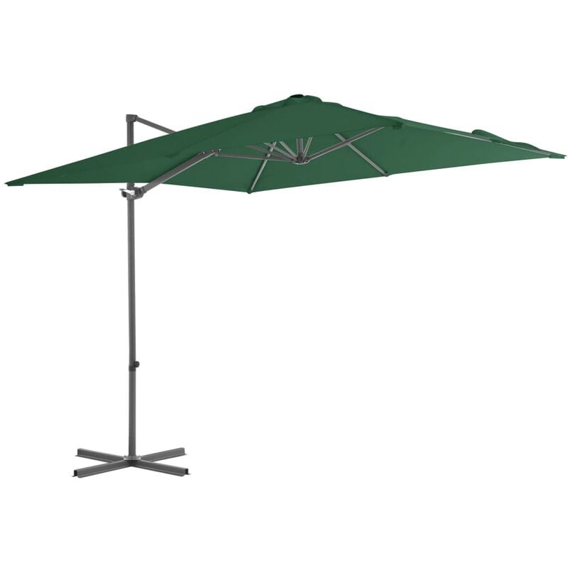 

YOUTHUP Sombrilla voladiza con poste de acero verde 250x250 cm - Verde