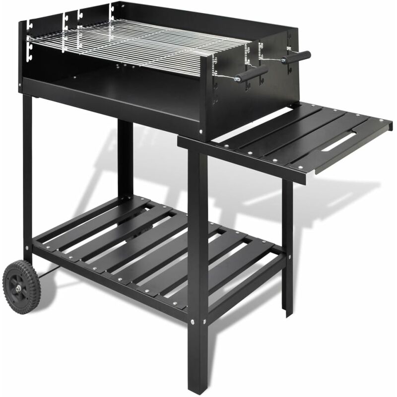 

Soporte para barbacoa de carbón con 2 ruedas - Negro - Youthup