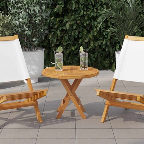 YOUTHUP Superficie de mesa redonda madera maciza de teca 2,5 cm 50 cm