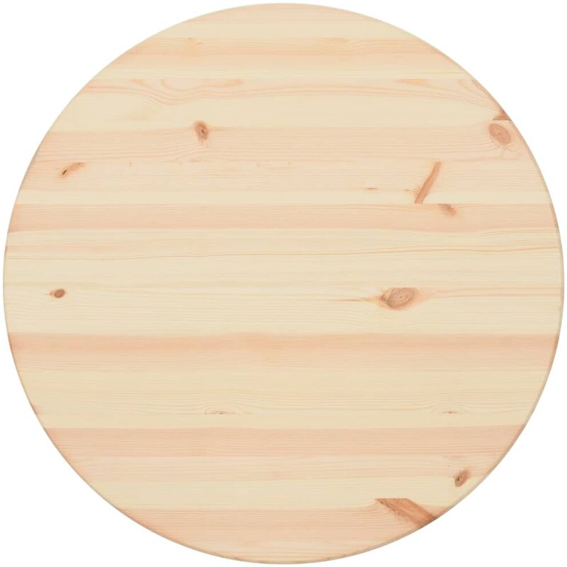 

Tablero de mesa redondo de pino natural 25 mm 70 cm - Beige - Youthup