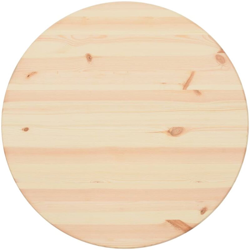 

Tablero de mesa redondo de pino natural 25 mm 90 cm - Beige - Youthup