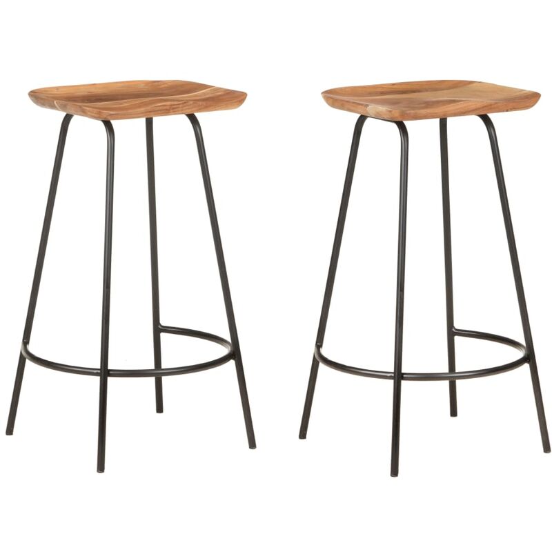 

Taburetes de cocina 2 unidades madera maciza de acacia - Youthup