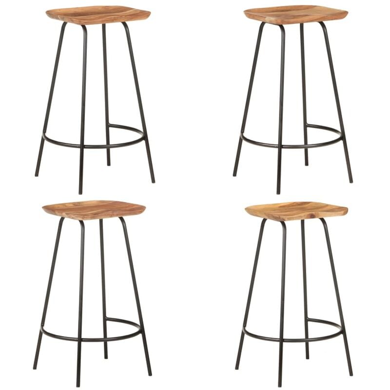 

Taburetes de cocina 4 unidades madera maciza de acacia - Youthup