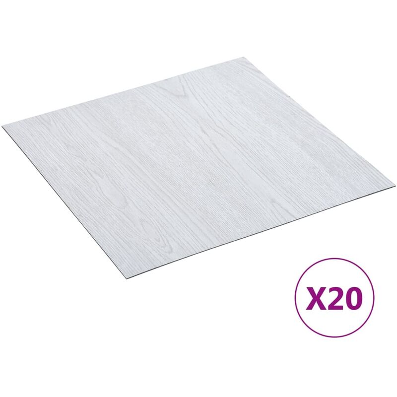 

Tarimas autoadhesivas 20 piezas PVC 1,86 m² blanco - Blanco - Youthup