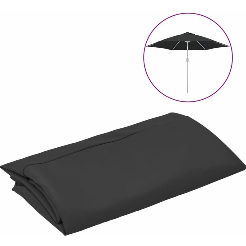 

Youthup - Tela de repuesto para sombrilla negra 300 cm