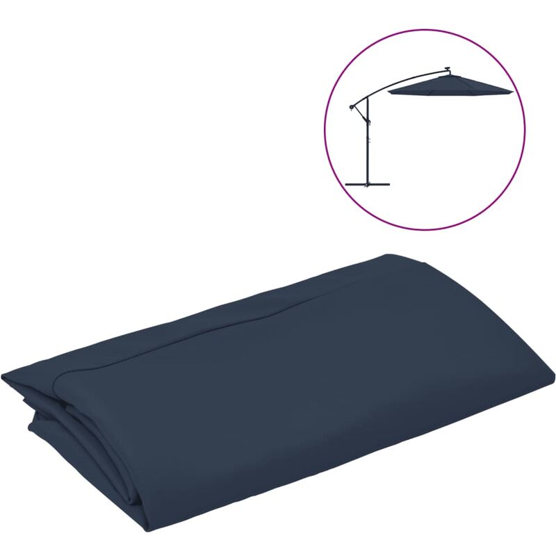 

Youthup - Tela de repuesto para sombrilla voladiza azul 350 cm
