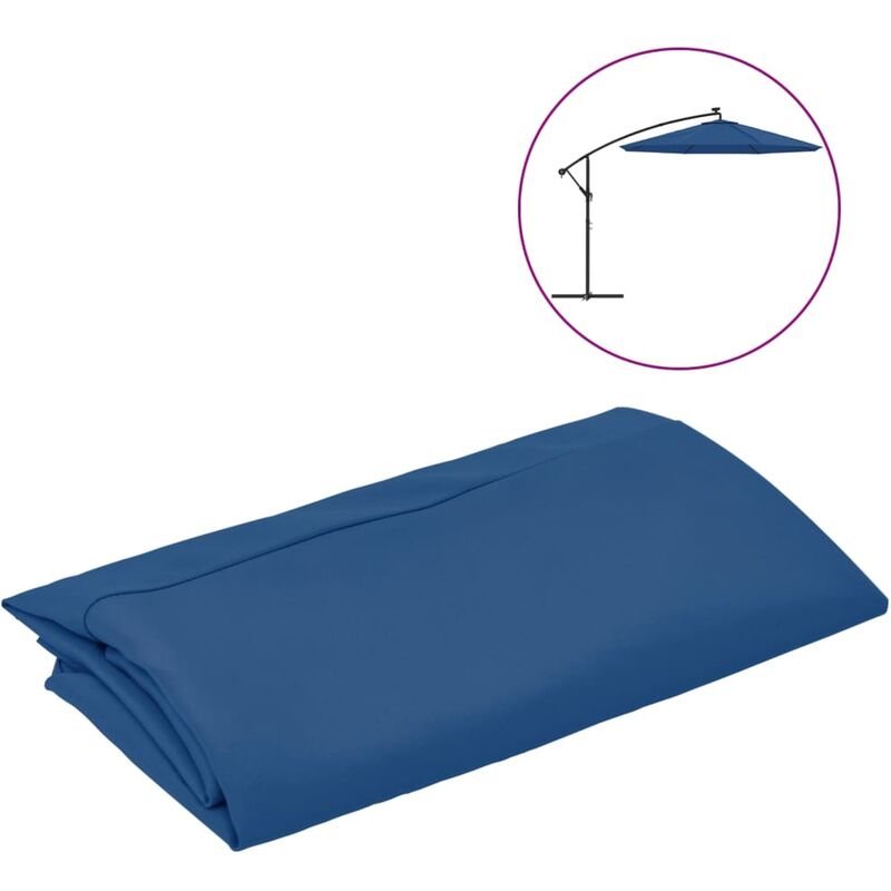 

YOUTHUP Tela de repuesto para sombrilla voladiza azul azure 350 cm