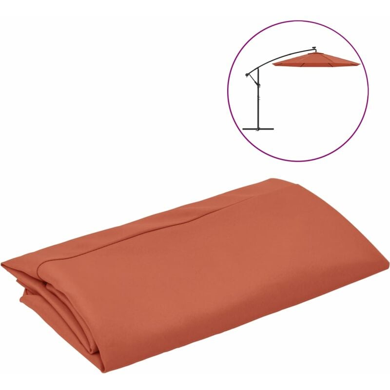 

Youthup - Tela de repuesto para sombrilla voladiza terracota 350 cm