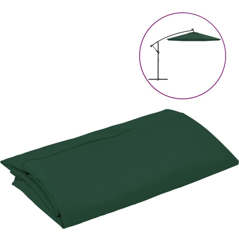 

Youthup - Tela de repuesto para sombrilla voladiza verde 300 cm