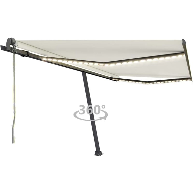 

Toldo automático con LED sensor de viento color crema 450x300cm - Crema - Youthup