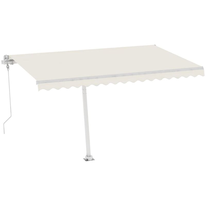 

YOUTHUP Toldo automático con LED sensor de viento crema 400x300 cm - Crema