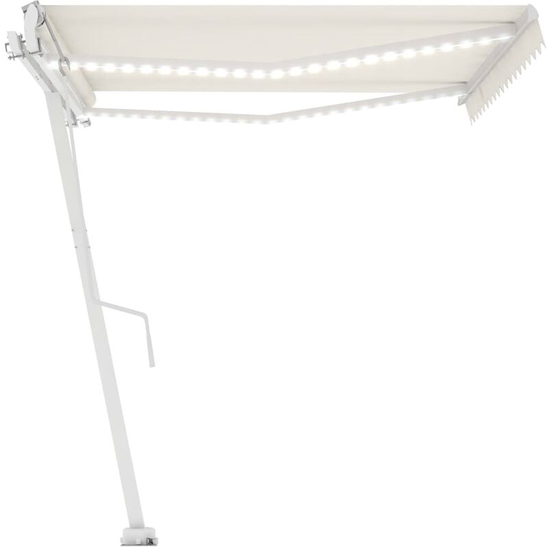 

YOUTHUP Toldo automático con LED sensor de viento crema 450x300 cm - Crema