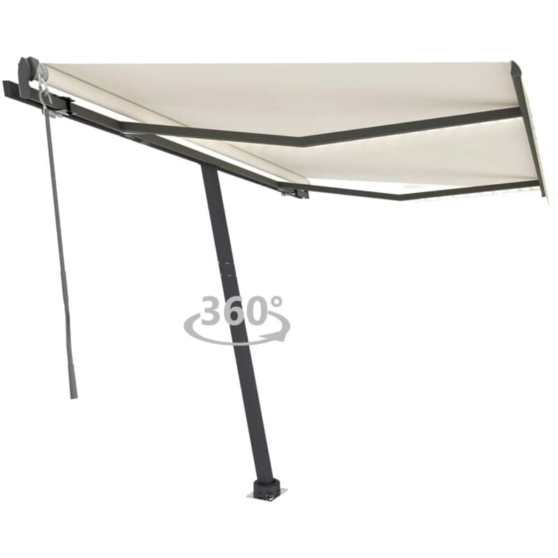 

Toldo automático con LED y sensor de viento crema 350x250 cm - Crema - Youthup