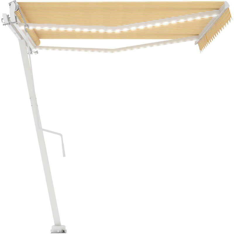 

Toldo automático LED sensor de viento amarillo blanco 450x300cm - Amarillo - Youthup
