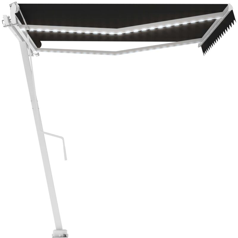 

Toldo automático LED sensor de viento gris antracita 450x300 cm - Antracita - Youthup