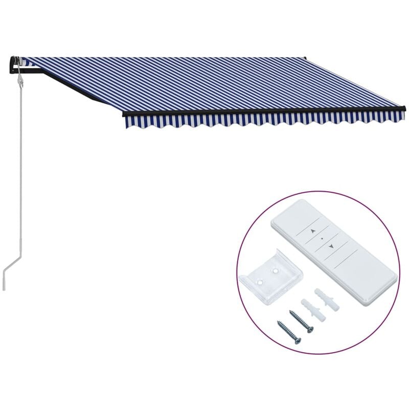 

Toldo automático retráctil azul y blanco 400x300 cm - Azul - Youthup