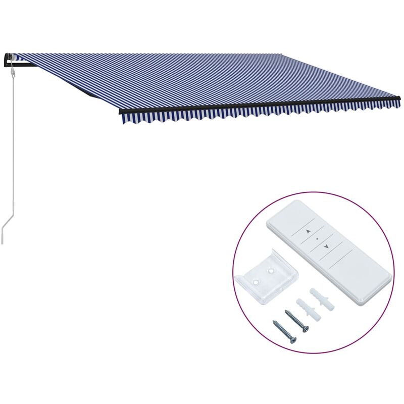 

Toldo automático retráctil azul y blanco 600x300 cm - Azul - Youthup