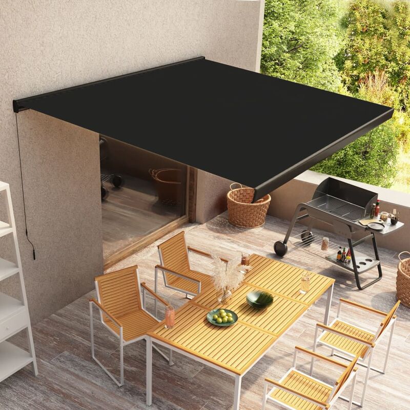 

Toldo de carrete manual gris antracita 350x250 cm - Gris - Youthup