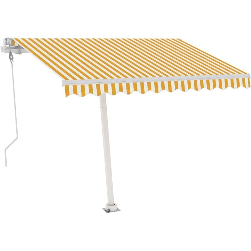 

Toldo de pie automático amarillo y blanco 350x250 cm - Amarillo - Youthup